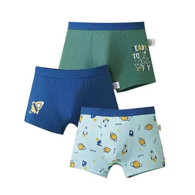 恒源祥儿童纯棉四角内裤3条