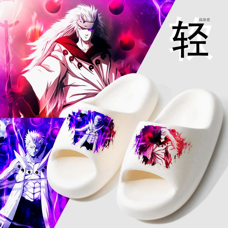 Naruto Student Anime Soft-Soled Non-Slip Flip-Flops for Men and Women, High-Value Cartoon White Slippers for Outdoor Wear Naruto Student Anime Soft-Soled Non-Slip Flip-Flops for Men and Women, High-Value Cartoon White Slippers for Outdoor Wear