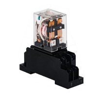 Delixi intermediate relay 8-pin 220v AC DC small electromagnetic 12v switch 24v 14-pin 380V base