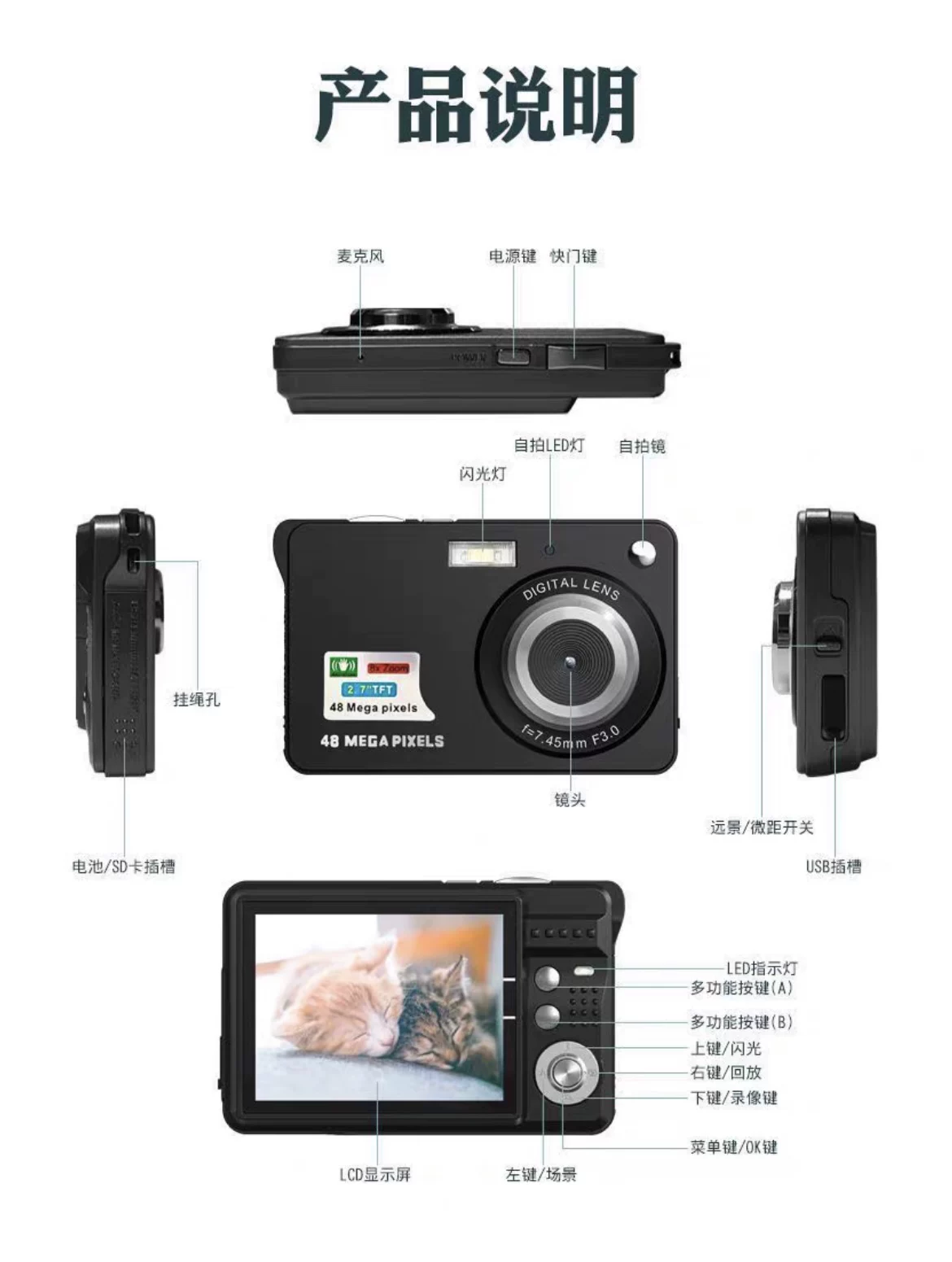 Canon, цифровая камера для студентов, ретро карты