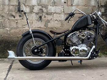 Suitable for Juyun 250 Modified Dual Exhaust Pipe Jy250-2S H Modified Retro Style Fishtail with Cover Horse Hoof Sound
