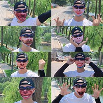 Simulated face mask fun mask simulated face funny pattern mask 3d funny net red same sand sculpture