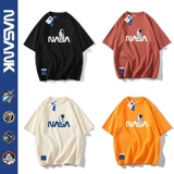 Белая летняя спортивная футболка с коротким рукавом, свободный крой, в американском стиле