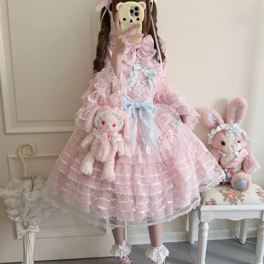 Подлинно дизайнерское милое весеннее платье, стиль Lolita, Lolita Jsk