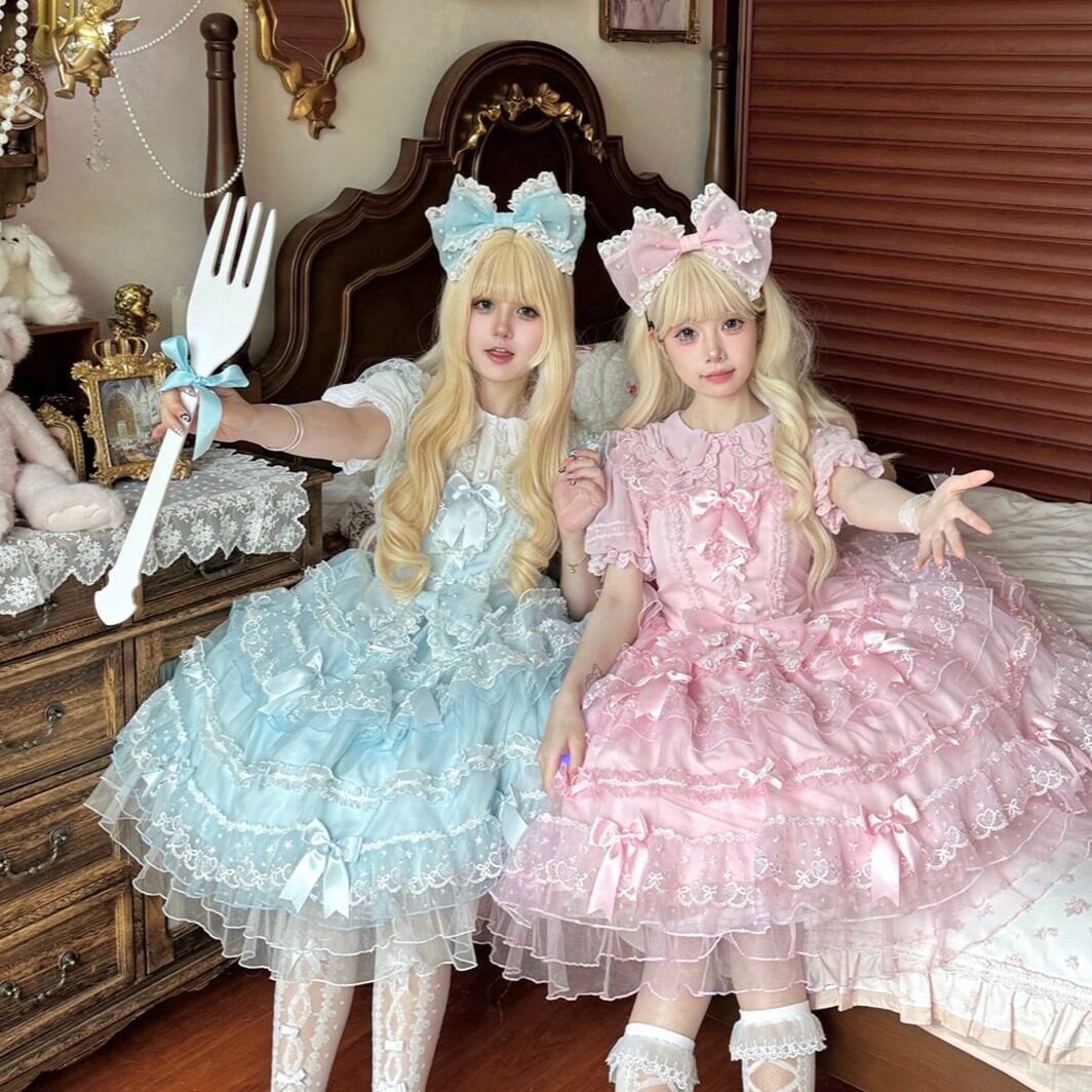 芙蝶心韩菇凉Lolita洋装:🌸夏日花嫁甜心,让你成为最美公主 -lolita洛丽塔-淘宝好物网