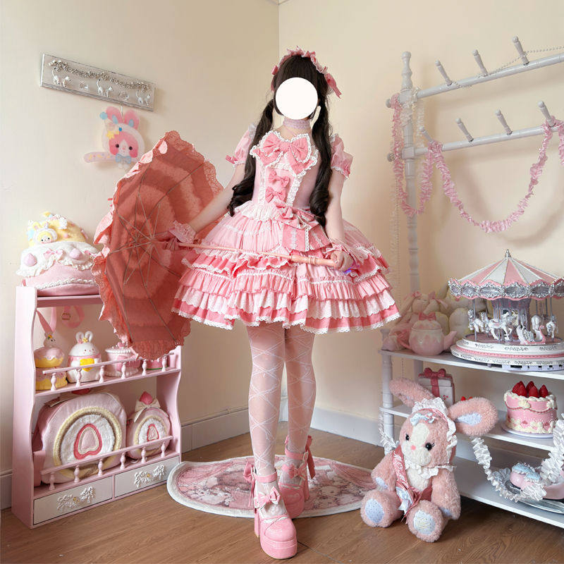 昭和花蝶韩菇凉Lolita洋装🌸:复古可爱,夏日穿搭新宠!👗-lolita洛丽塔-淘宝好物网
