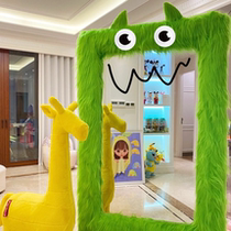 Monster mirror diy edge decoration material edging full body dressing mirror handmade modification of fur fitting mirror frame