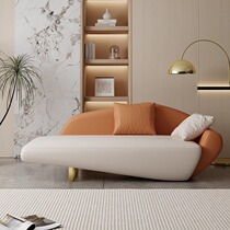 Italian minimalist new leather chaise longue modern living room room beauty couch bedroom chaise longue chaise longue