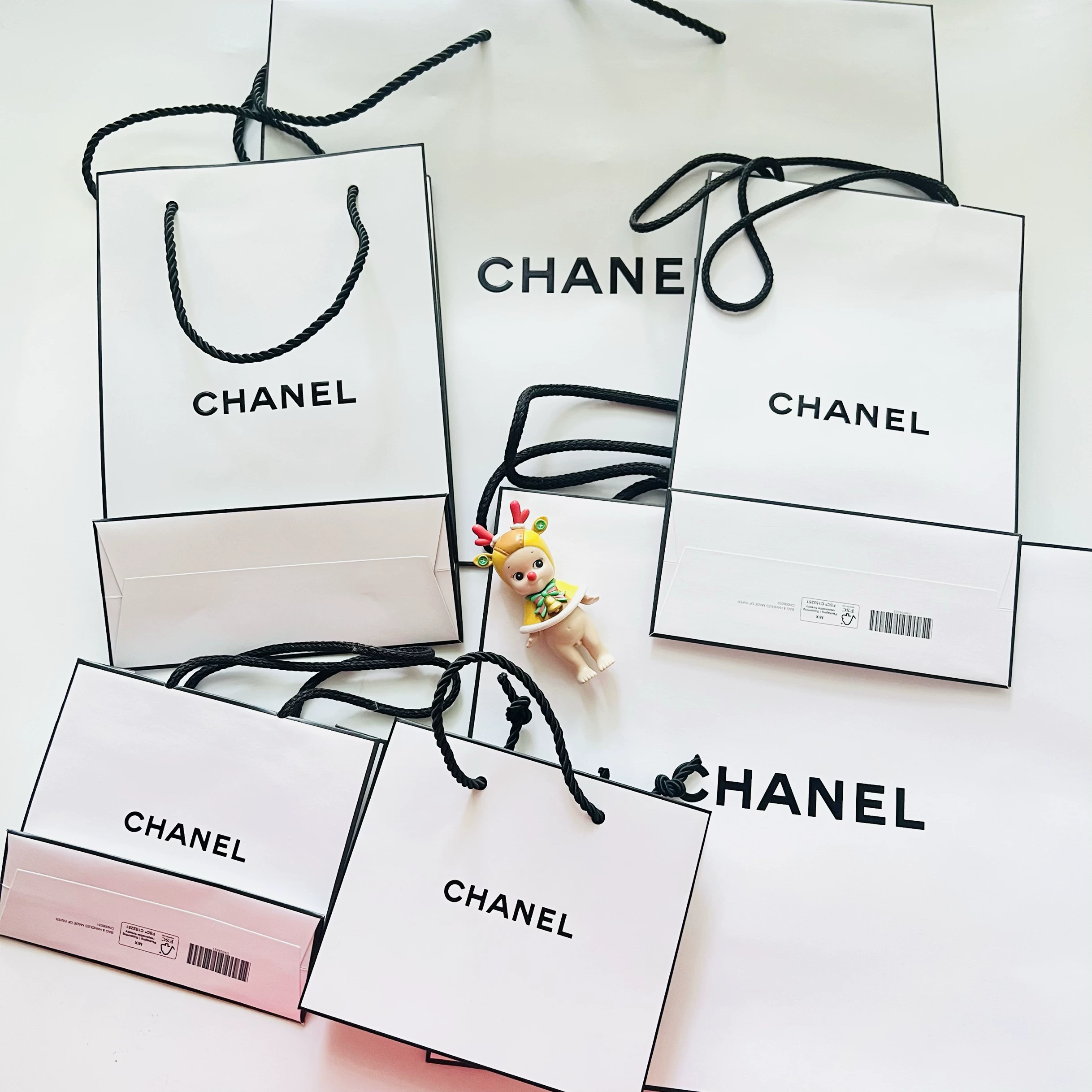 2 штуки пакетов Chanel Paper Paper для покупок, лабораторная косметика, подарочные сумки, счёт Genuine