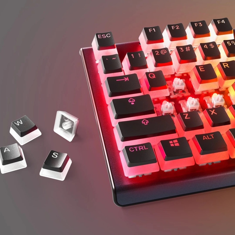 Steelseries 104-Key Pudding Keycaps Prismcaps - Black Us