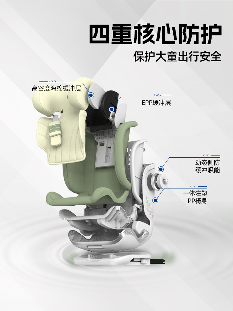 Prigel Guardian Kids Safety Seat Car for Older Kidsren over 3 Years Old Car Seat Portable