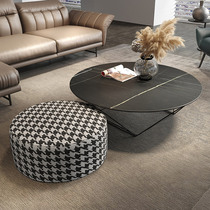 Nordic minimalist slate coffee table light luxury creative modern simple small apartment home living room tea table round