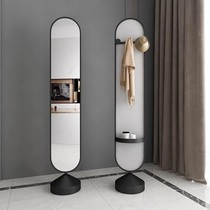 Rotatable full-length mirror floor-to-ceiling iron art full-length mirror bedroom home mirror clothing store full-length mirror simple