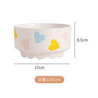 Стиль любви керамической нагревательной чаши 1000 мл (рекомендуется для больших собак и семейных семей)