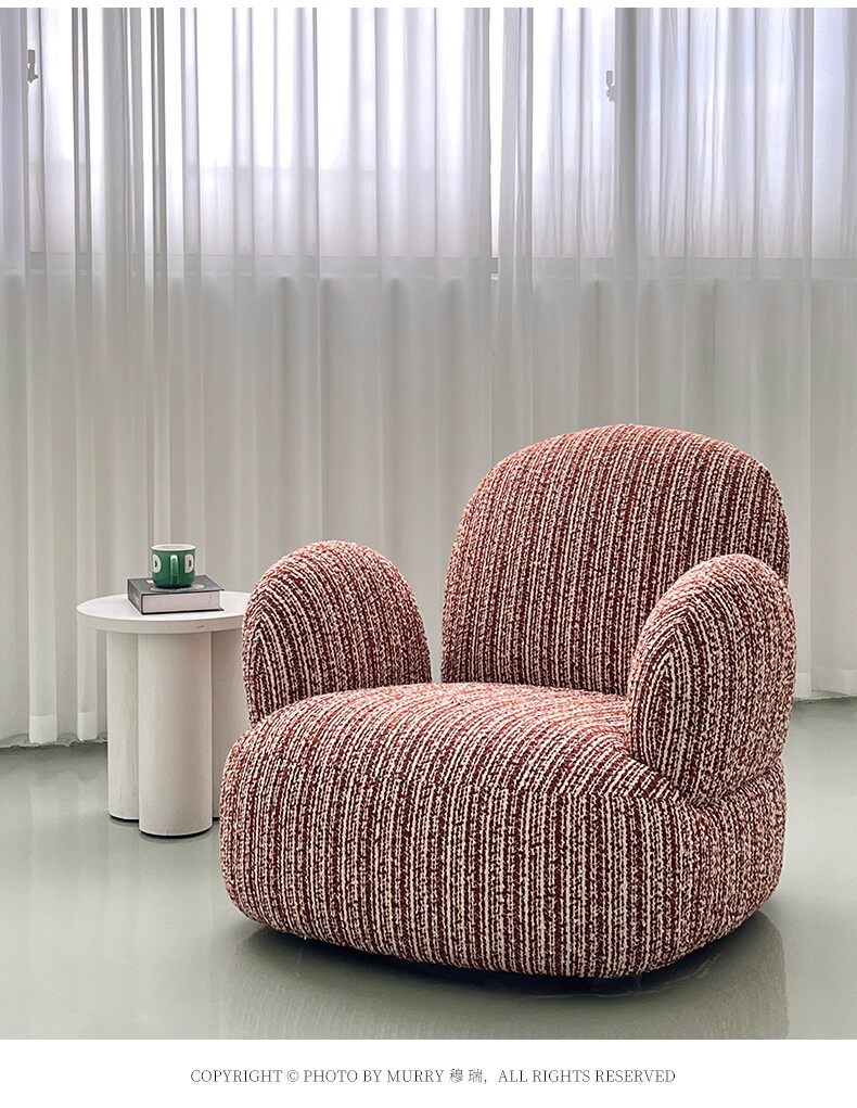 Мягкое кресло 法式小户型家用单人沙发椅现代简约阳台客厅布艺可旋转懒人休闲椅 Other home