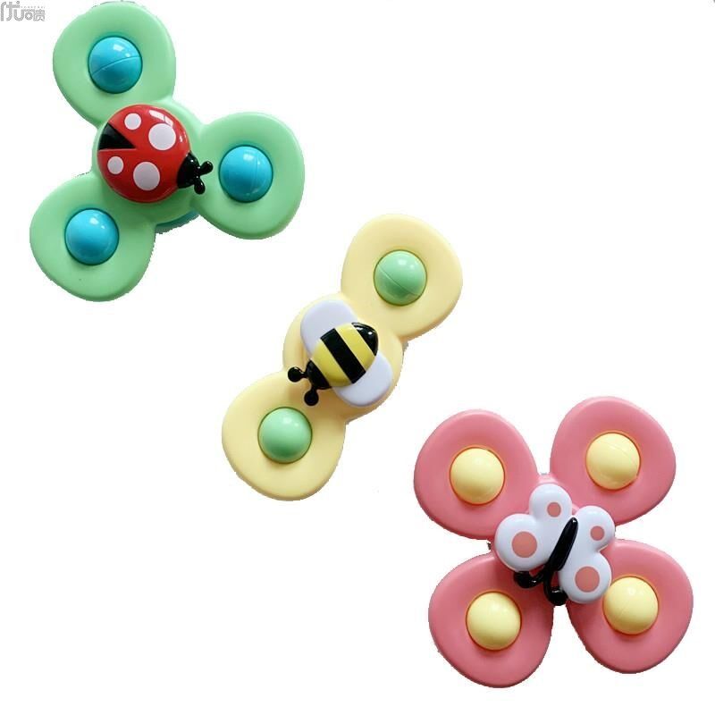 The suction cup can be sucked on the glass dining table and chairs of the car, and it will turn the baby's educational windmill gyro toy