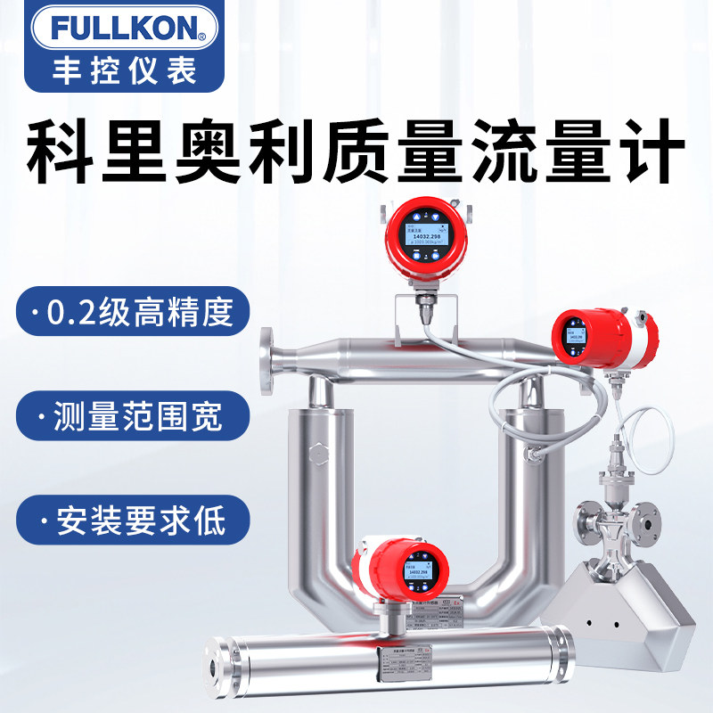 丰控科里奥利质量流量计气体浆液密度石油汽油科氏力传感器计量表