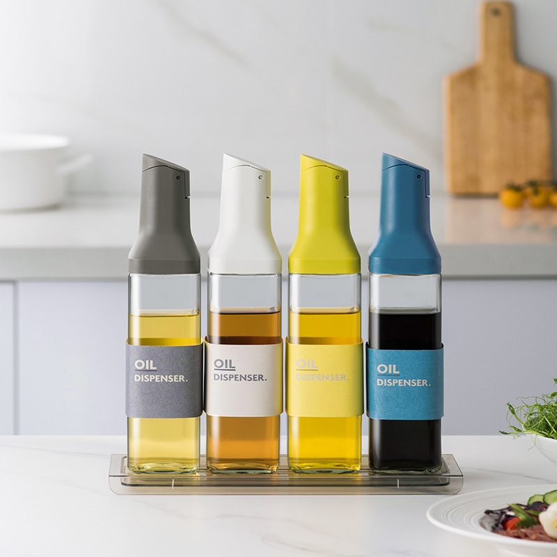 Oil vinegar bottle Automatic opening and closing oil pot anti-leakage anti-hanging home kitchen special soy sauce vinegar oil tank gravity oil bottle 1819-Taobao