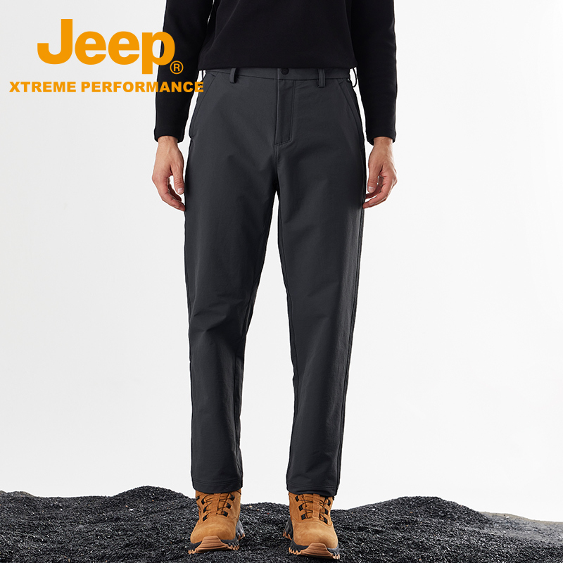 [Wrangler] Jeep Hiking Pants Autumn and Winter Men's Outdoor Casual Pants Elastic Water-Repellent Straight-Leg Pants