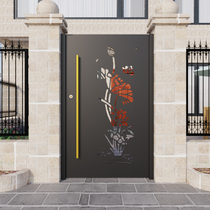 Iron door anti-theft door carved garden villa door courtyard door iron gate rural big iron gate rural door to the door