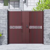 Iron courtyard gate garden villa push-pull community iron gate flat open outdoor homestay outdoor country yard fence gate