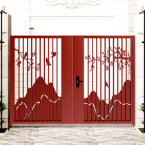 Garden villa door rural home door to door iron gate courtyard door iron gate rural big iron gate home European style