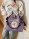 Large-Capacity Donut Canvas Bag for Women, New Embroidered Eco-Friendly Shopping Bag, Casual, Fashionable and Versatile Commuter Tote Bag