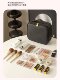 Large capacity partitioned cosmetic bag partitioned waterproof with light mirror beauty supplies storage bag business trip commuting toiletry bag