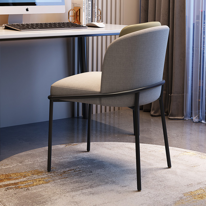 Household light luxury restaurant milk tea chair simple backrest Nordic computer makeup chair office negotiation single chair Italian chair