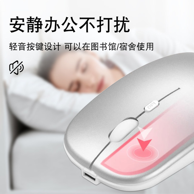 Wireless Mouse Bluetooth Silent Rechargeable Office Gaming Tablet Laptop Universal Desktop Men and Women