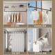 Suction Cup Clothes Drying Rack Telescopic Clothes Drying Rod Household Punch-Free Window Drying Quilt Balcony Space Use Clothes Drying Artifact