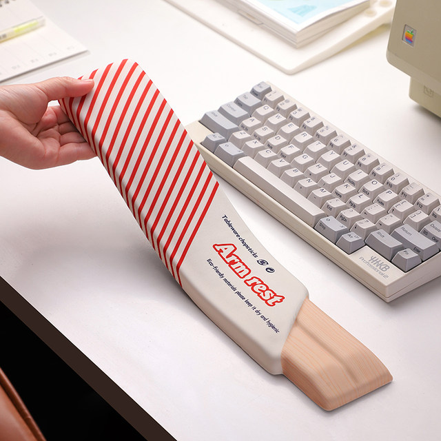 Cartoon Instant Noodle Chopsticks Silicone Wrist Rest Mouse Pad Memory Foam Keyboard Wrist Rest Office Wrist Rest Palm Rest Mouse Pad