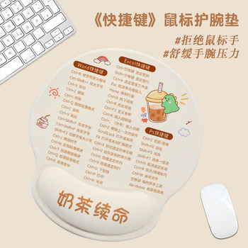 Cartoon Shortcut Key Mouse Pad Wrist Rest Pad to Protect Wrist Office Wrist Support Hand Rest Pad Mouse Hand Anti-Slip Pad