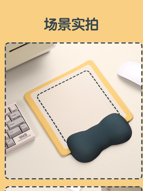 Creative Bowknot Dotted Line Mouse Pad Wrist Rest Silicone Memory Foam Keyboard Wrist Rest Cute Cartoon 3D Wrist Pad