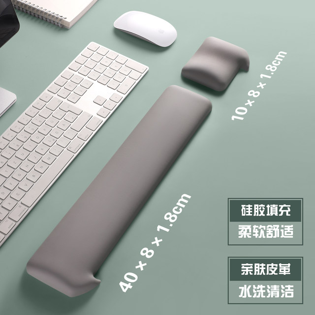 Small White Mouse Pad with Wrist Rest, Silicone 3D Computer Office Wrist Support Pad for Men and Women, Wrist Rest Mouse Pad