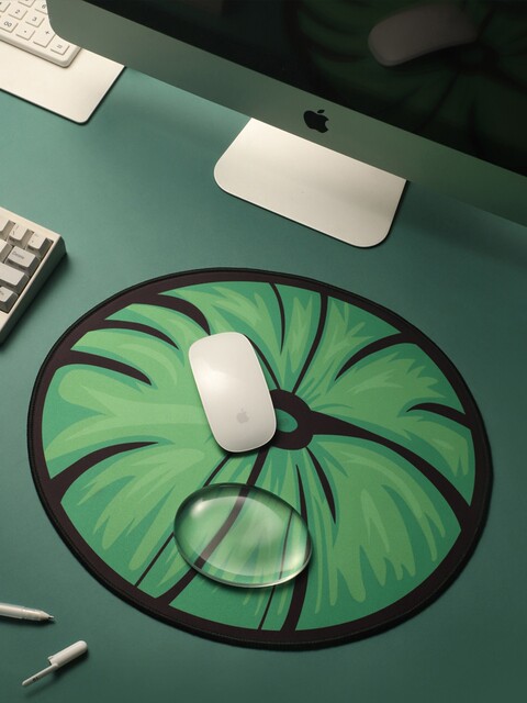 National Style Lotus Leaf Mouse Pad, Non-Slip Silicone Wrist Pad, E-Sports Game Wrist Rest, Desktop Wrist Protector for Boys and Girls