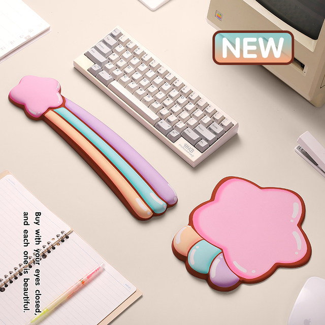 Star Silicone Computer Wrist Mouse Pad Memory Foam Keyboard Hand Rest Office Wrist Rest Mouse Pad Cute Hand Pillow
