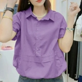 Корсет, летняя дизайнерская тонкая рубашка, оверсайз, в западном стиле, свободный крой, большой размер, тренд сезона