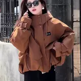 Короткий пуховик для отдыха с пухом, зимняя толстовка с капюшоном, куртка, увеличенная толщина