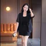 Летний модный костюм, дизайнерский комплект для отдыха, короткий рукав, защита от солнца, 2025 года, тренд сезона