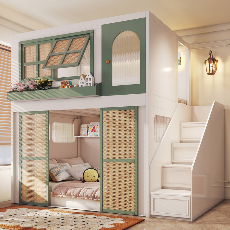 2026 New Model of Bunk Beds with Separate Sleeping Areas for Adults and Children, Double Bunk Bed with Separate Sleeping Spaces for Siblings, Duplex Second Floor Bed 2026 New Model of Bunk Beds with Separate Sleeping Areas for Adults and Children, Double Bunk Bed with Separate Sleeping Spaces for Siblings, Duplex Second Floor Bed