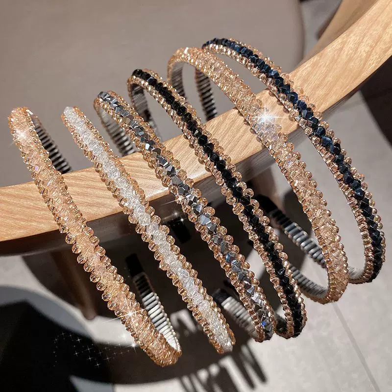 Женская блестящая повязка на голову с кристаллами RhineStone, корейского производства