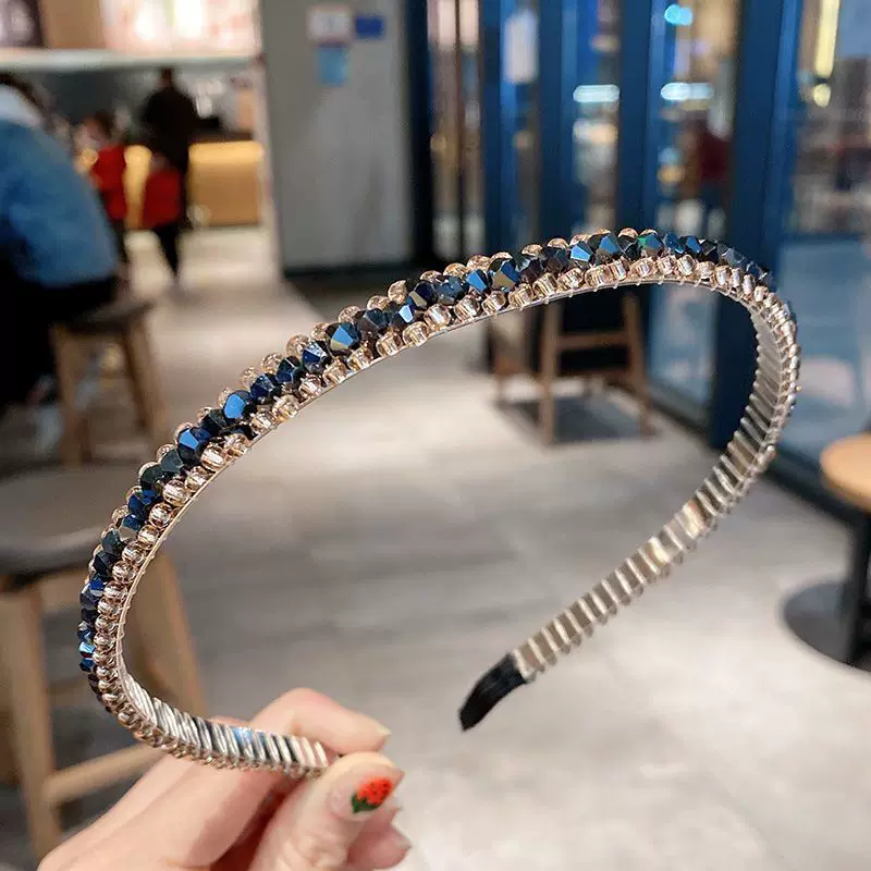 Женская блестящая повязка на голову с кристаллами RhineStone, корейского производства