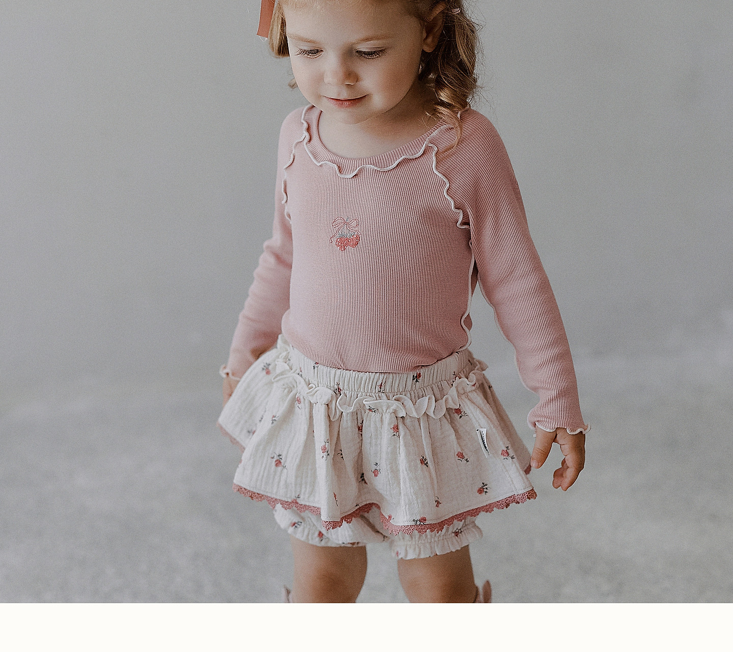【新品】OAK FAMILY女童长袖t恤儿童打底衫秋装圆领纯色上衣 — 7