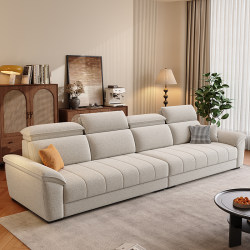 Removable and Washable Fabric Sofa Chenille Cotton Linen Small Apartment Living Room Apartment Straight Concubine Modern Minimalist Furniture
