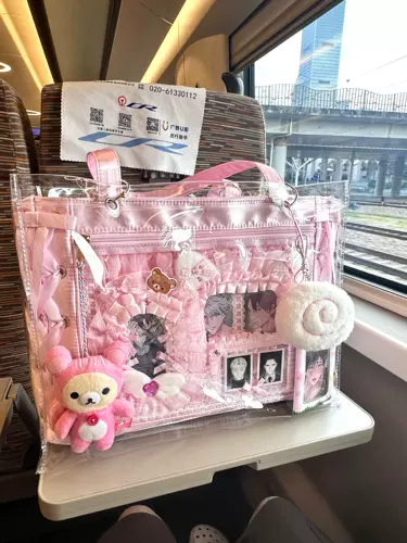 Японская милая вместительная и большая лента с бантиком, прозрачный защитный чехол, сумка на одно плечо