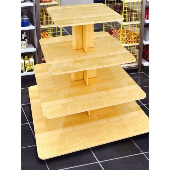 
Round Zhongdao Display Station Bank Display Rack Supermarket Storage Rack Stack Shelf Display Rack Pharmacy Promotion Display Cabinet