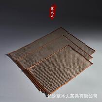 Fiber waterproof tea mat tea tray mat tea mat filtered tea residue tea mat tea curtain lace insulation mat tea set accessories