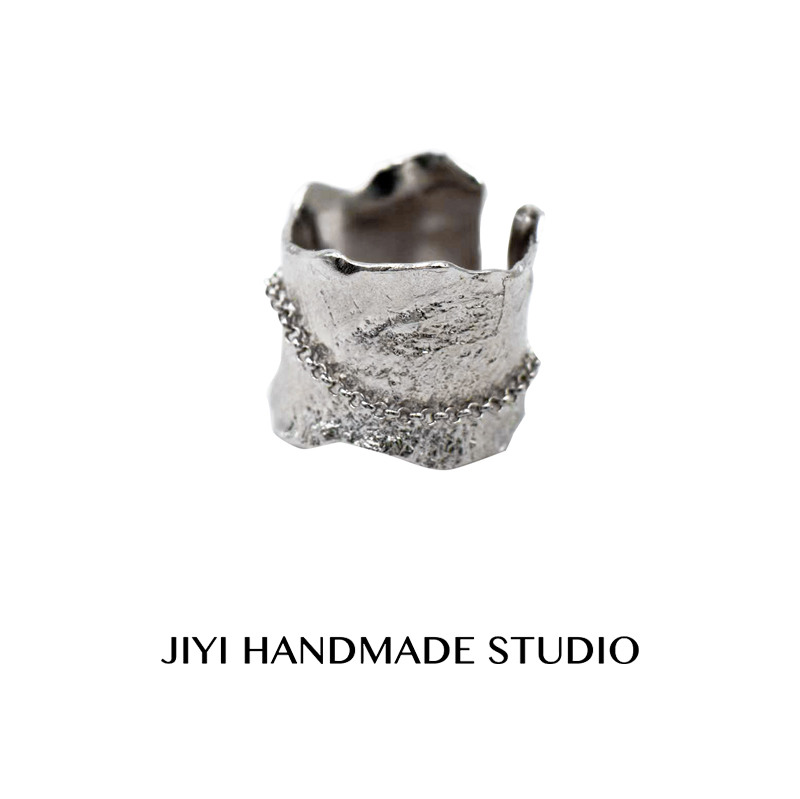 JIYO HANDMADE STUDIO 2022SS growth series Sanyu opening ring 925 silver-Taobao