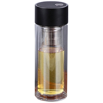 (Self-operated) Xiangpu high borosilicate magnetic elastic glass cup for mens office tea and water separation tea cup summer high temperature resistance